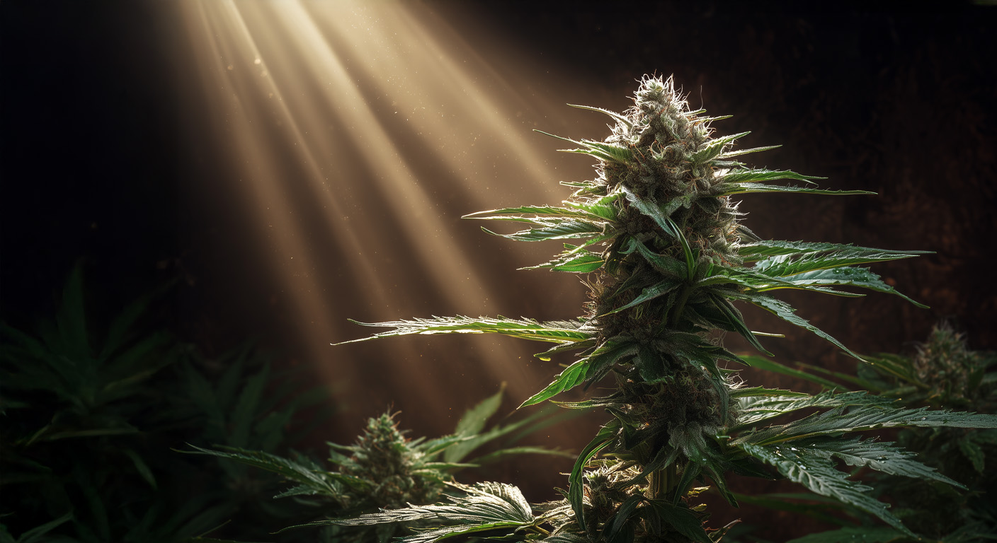 Cannabispflanze im Wachstum Cannabispflanze im Wachstum